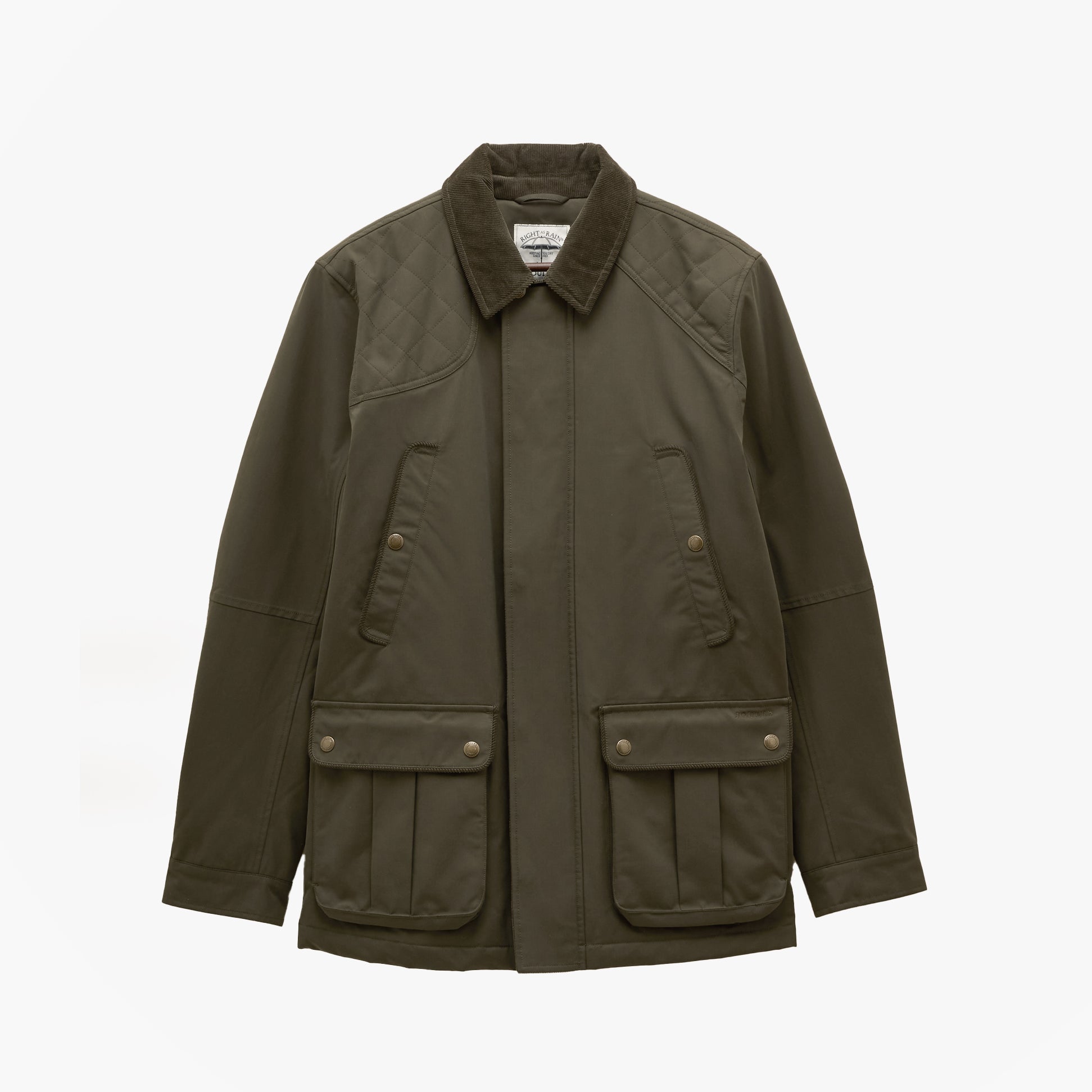 Joules FARLEIGH Mens Waterproof Midweight Country Coat Green