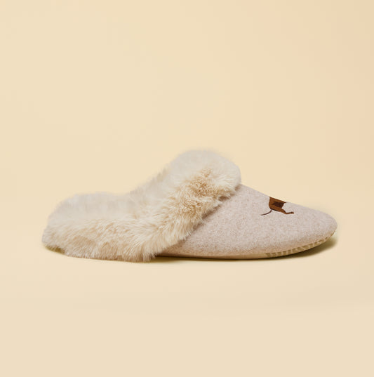 Joules SLIPPET Womens Mule Slippers Oatmeal