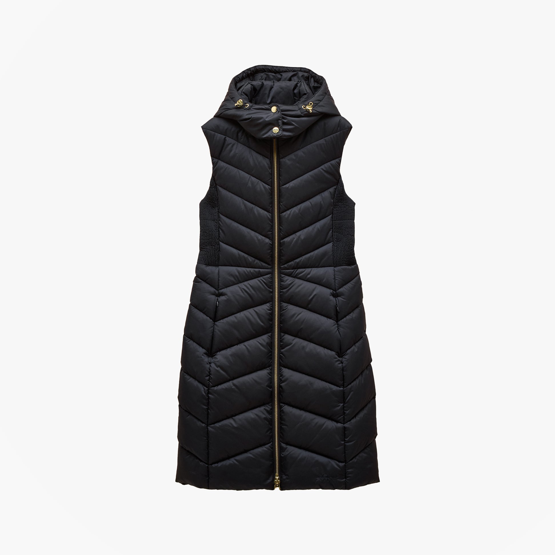 Joules PEMBURY Longline Showerproof Padded Gilet with Hood Navy