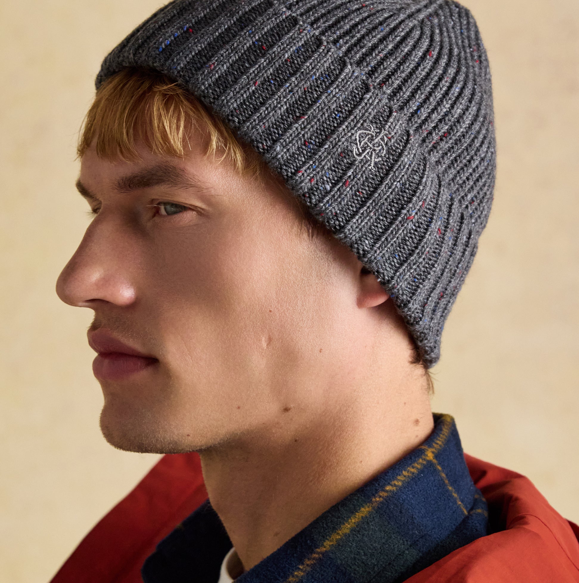 Joules HAMMOND Mens Beanie Grey