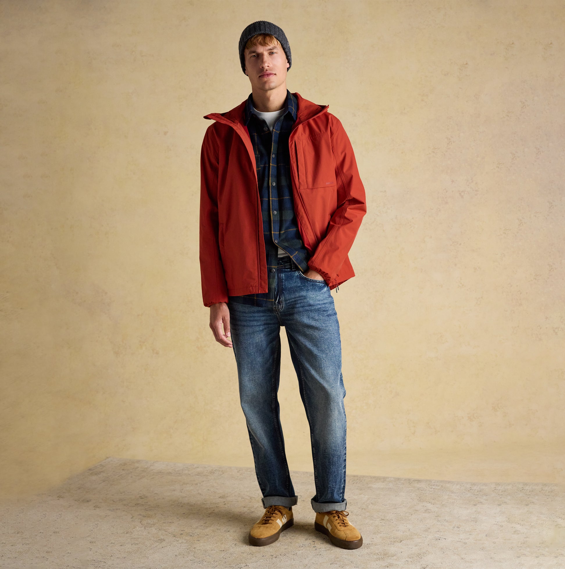 Joules HAMMOND Mens Beanie Grey