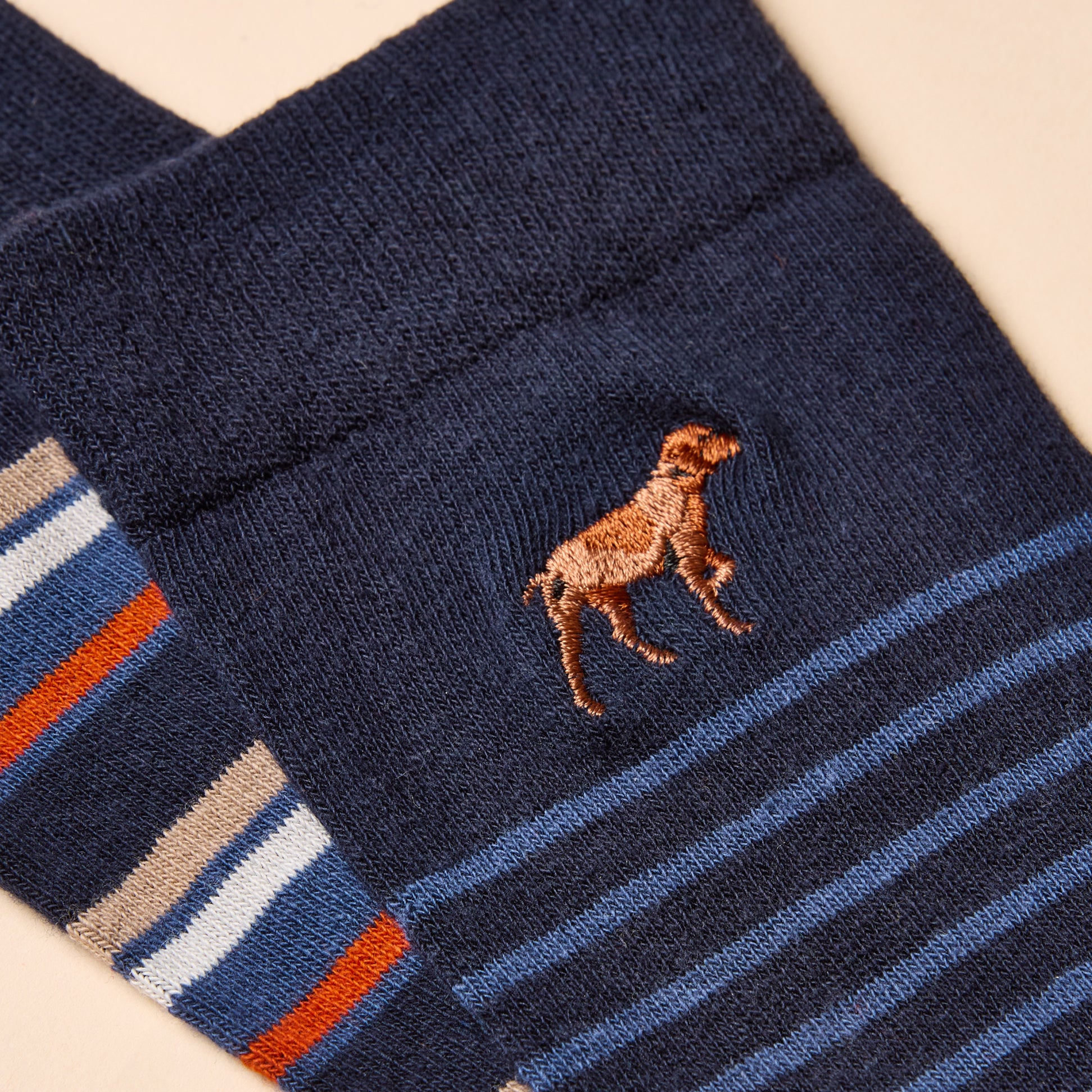 Joules KINGSBURY Mens Socks Navy/Ginger