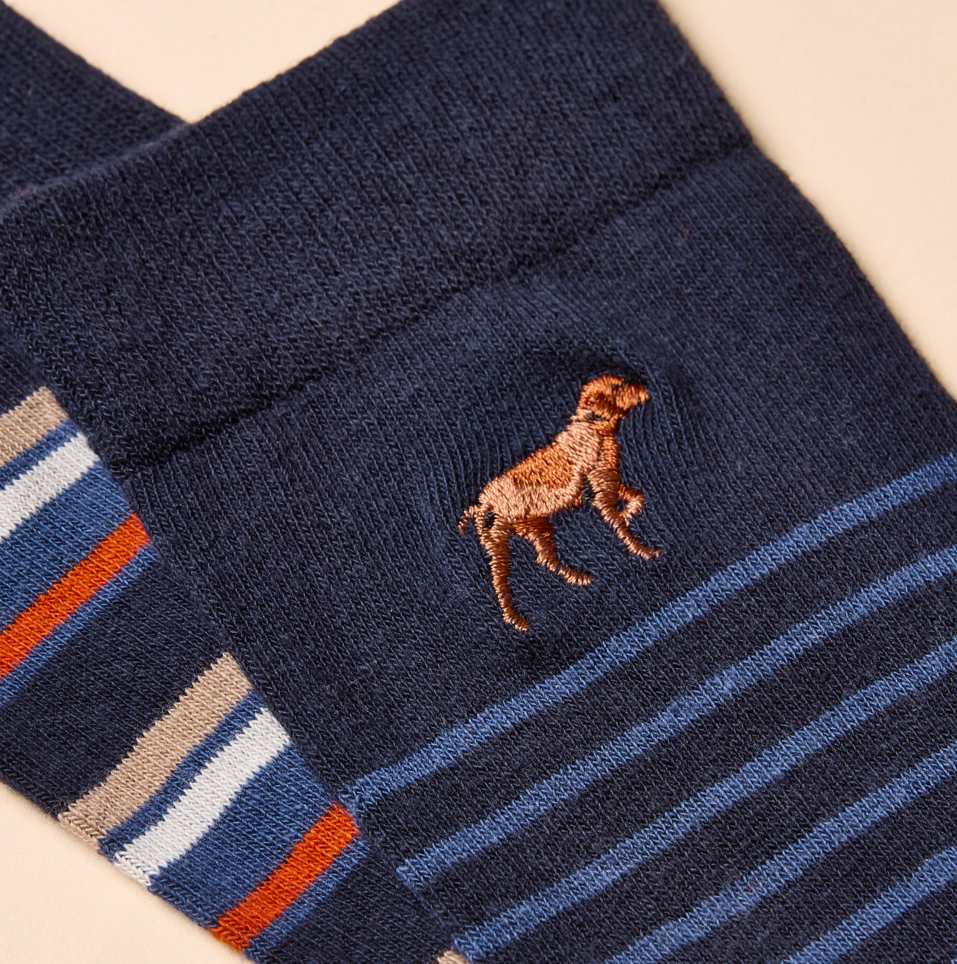 Joules KINGSBURY Mens Socks Navy/Ginger