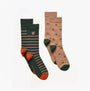 Joules KINGSBURY Mens Socks Green/Orange