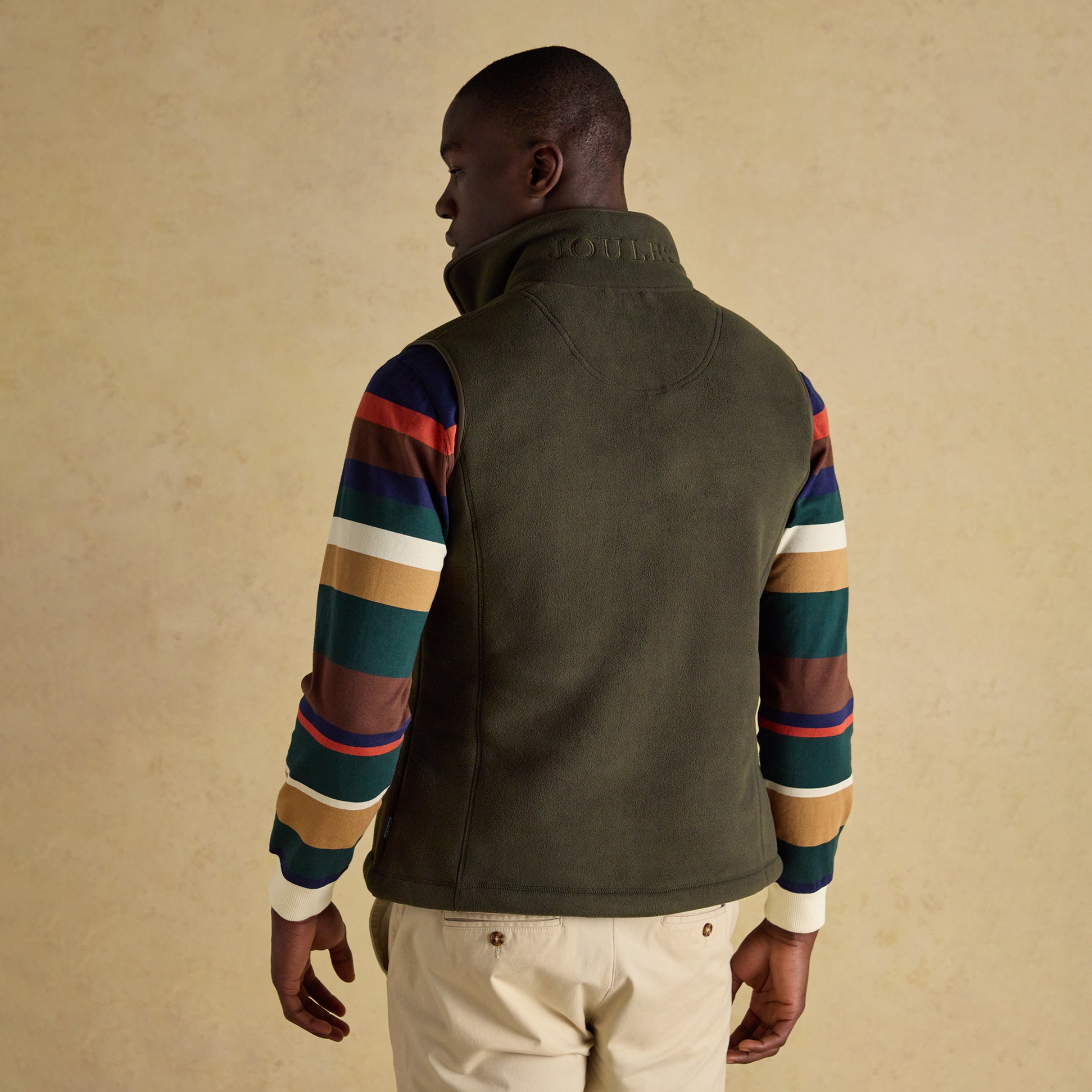 Joules HERITAGE FLEECE Mens Gilet Green