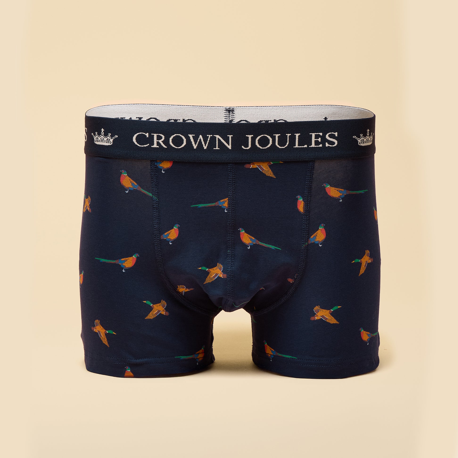 Joules Joules CROWN JOULES Mens Boxer Shorts Orange/Navy