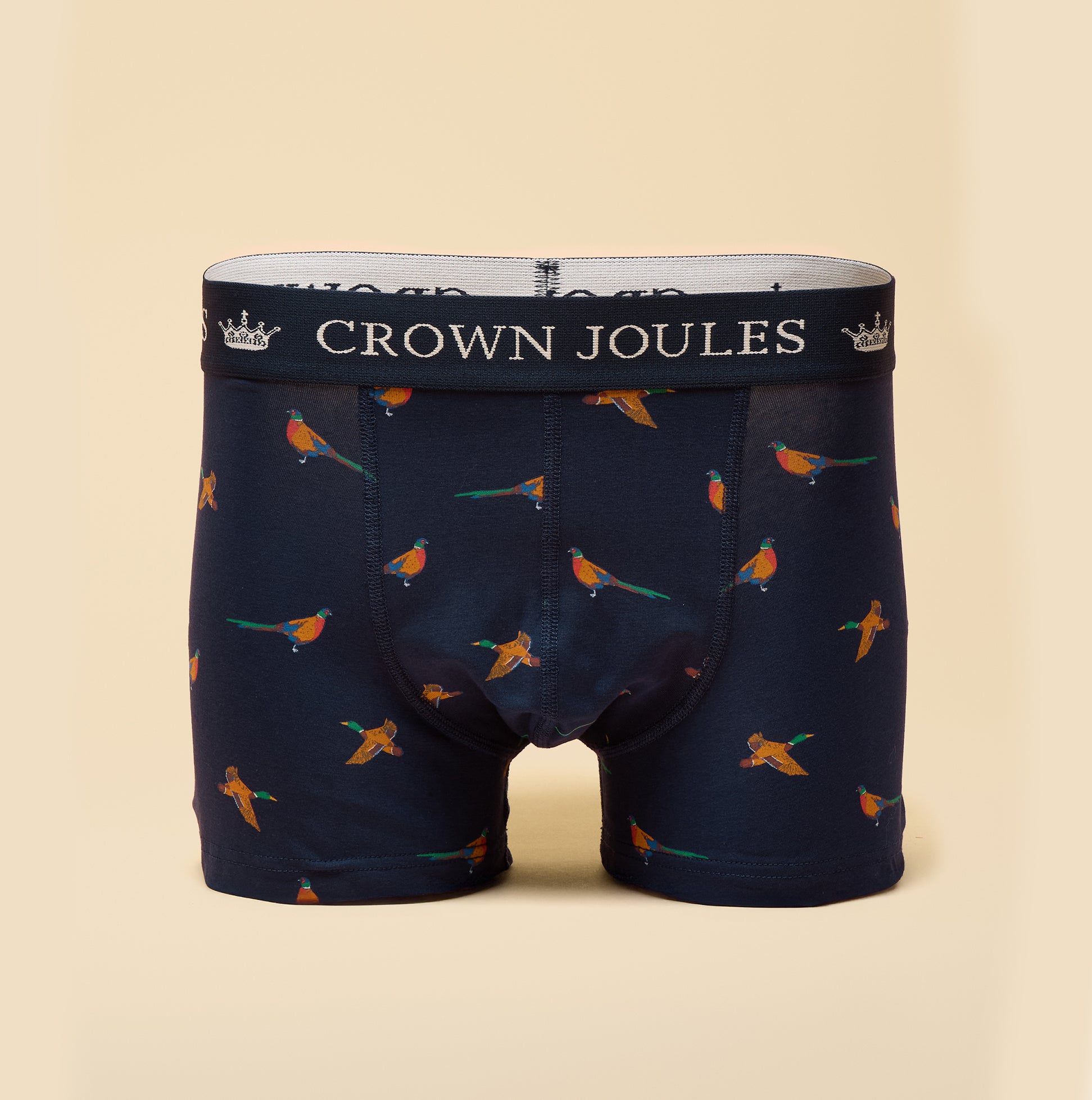 Joules Joules CROWN JOULES Mens Boxer Shorts Orange/Navy