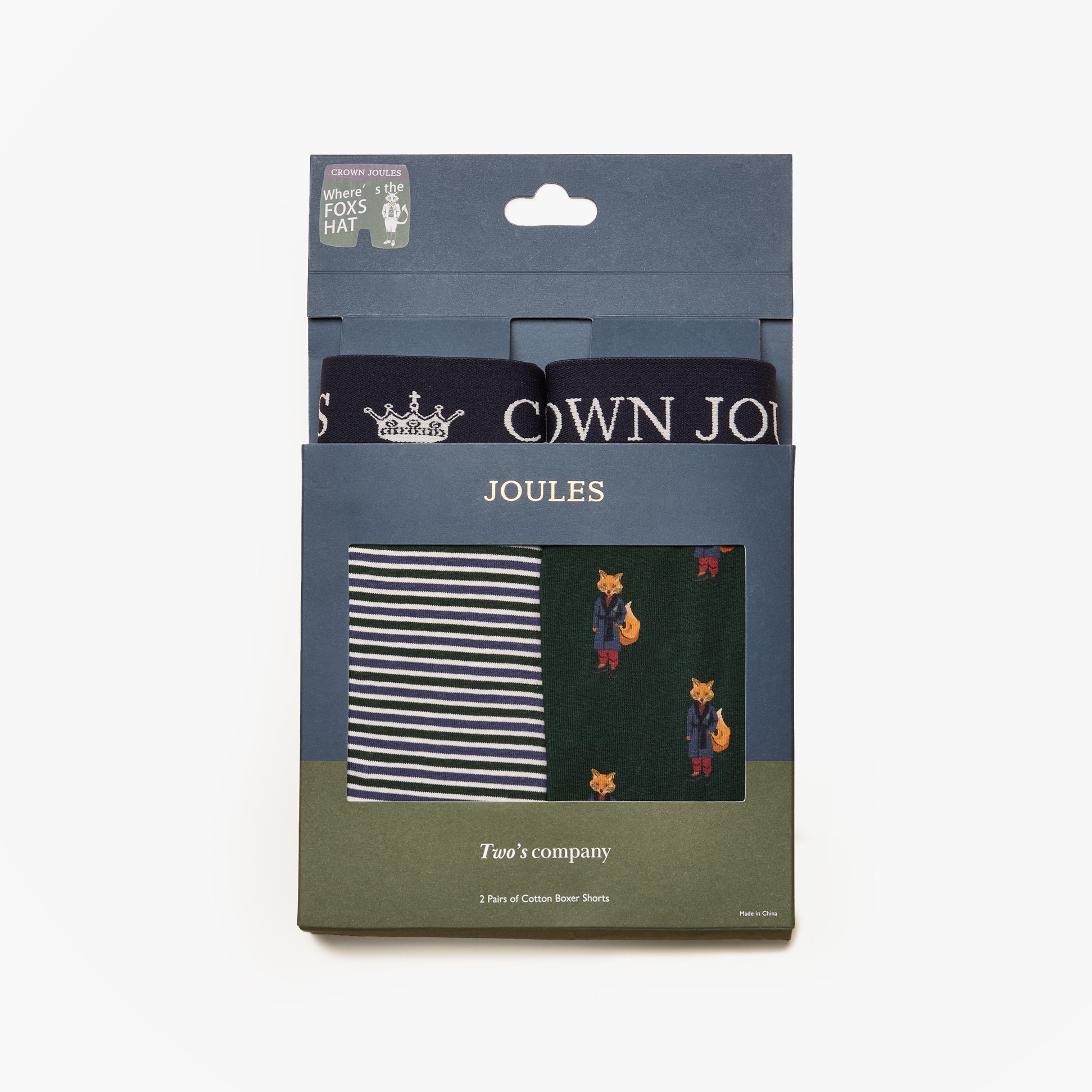 Joules Joules CROWN JOULES Mens Boxer Shorts Blue/Green
