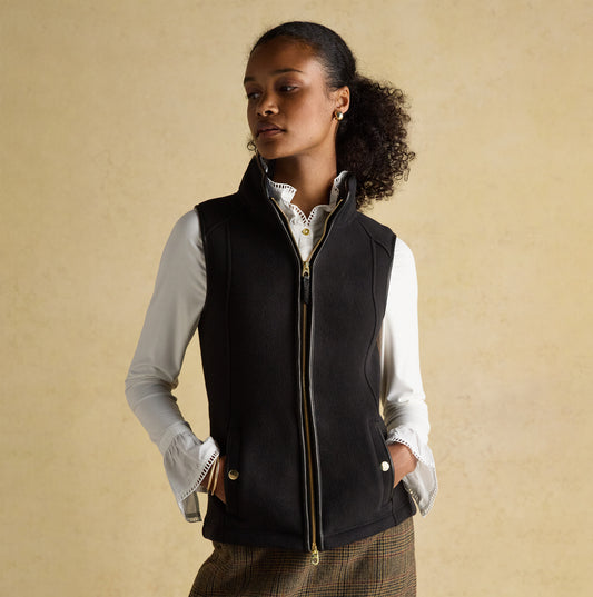 Joules HERITAGE Womens Fleece Gilet Black