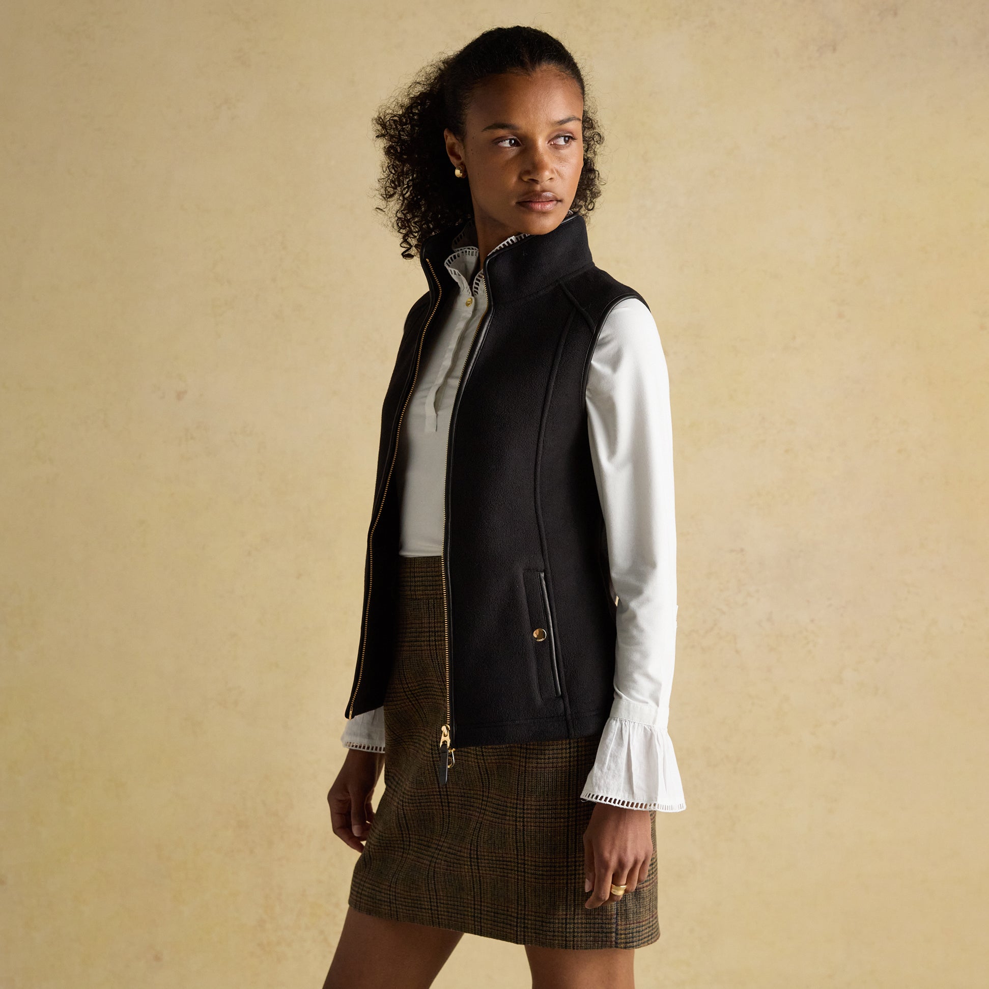 Joules HERITAGE FLEECE Womens Gilet Black