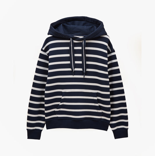 Joules MILBOURNE Womens Hoodie Navy/White Stripe