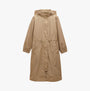 Joules Hensley Womens Waterproof Longline Coat with Packable Hood Tan Brown