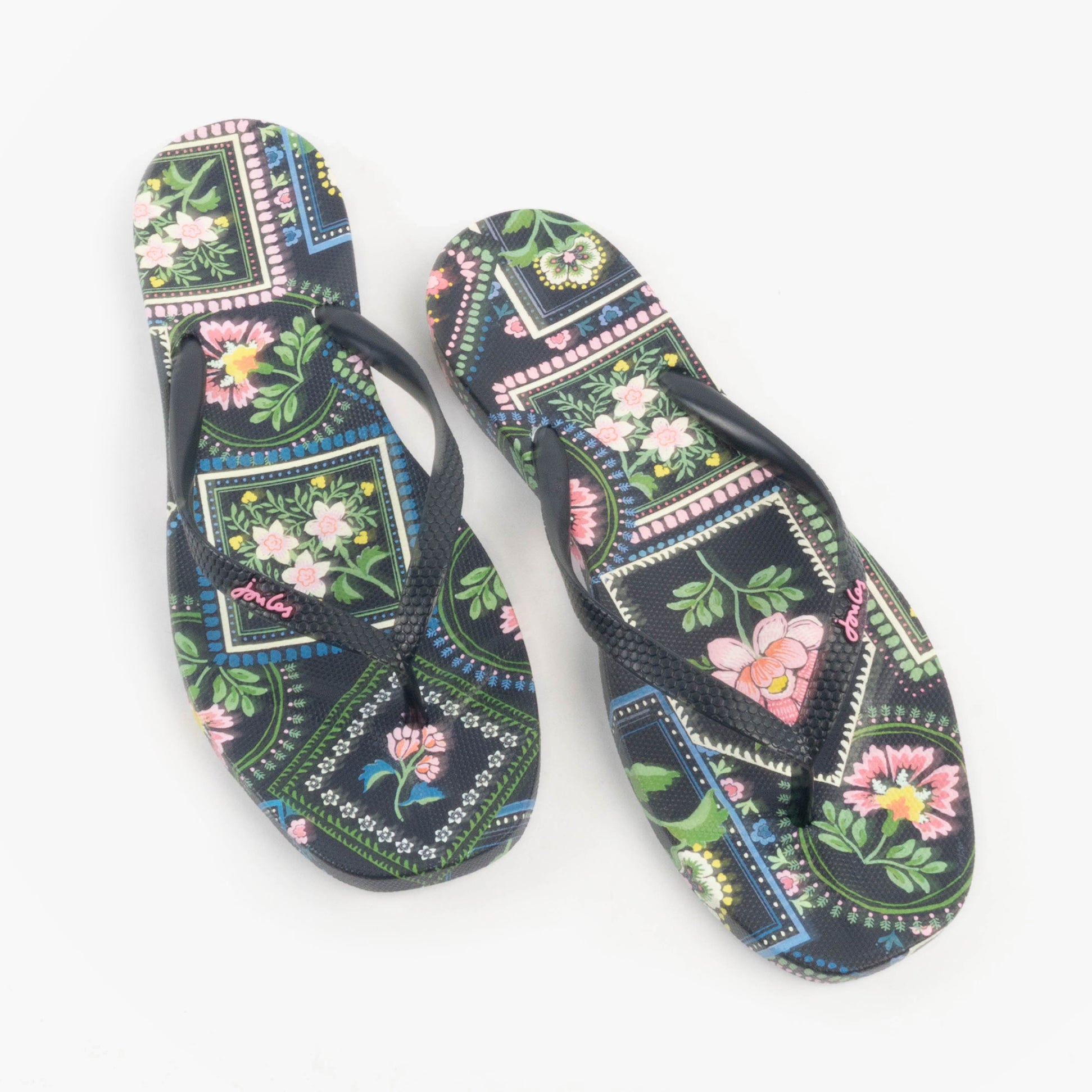 Joules SUNVALE Womens Flip Flops Navy Mosaic Floral