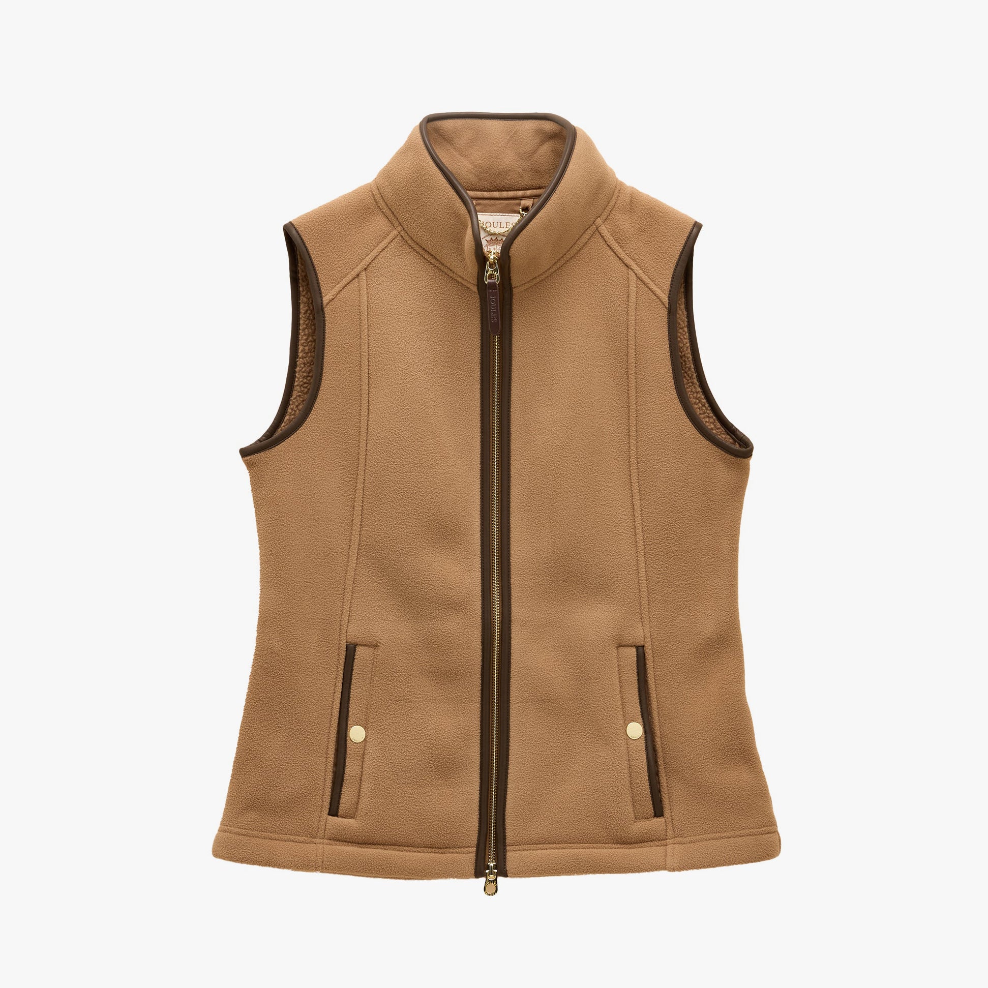 Joules HERITAGE FLEECE Womens Gilet Tan
