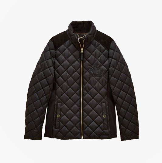 Joules BRAEMAR LUXE Womens Quilted Coat Black