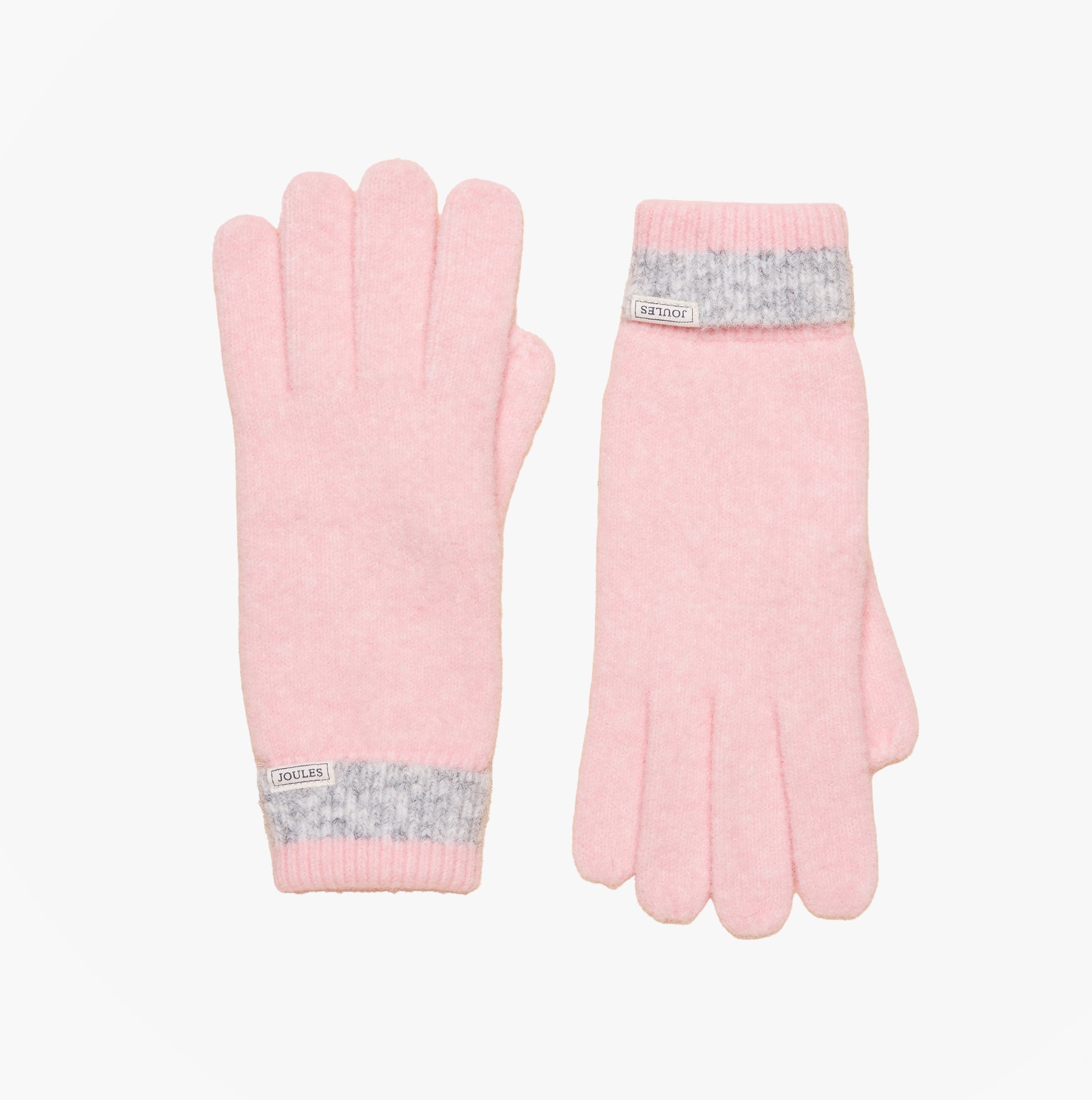 Joules Joules POPLEY STRIPE Womens Gloves Pink/Grey