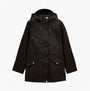 Joules PORTWELL Waterproof Hoodie Raincoat With Adjustable Waist Black