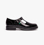 Kickers 116229 LACH T-BAR Girls School Shoes Black Patent