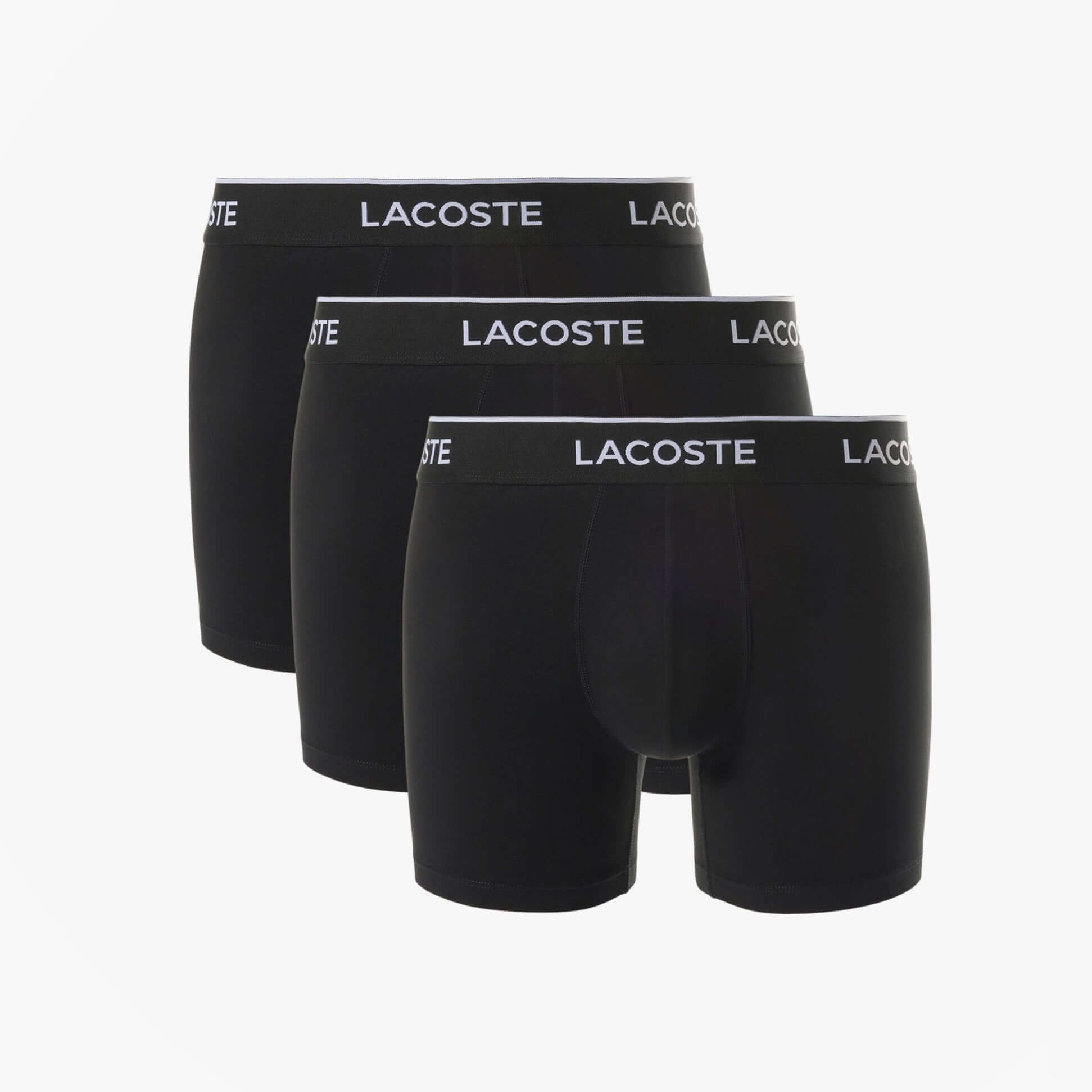 Lacoste 3 Pack Boxer Briefs Mens Boxer Briefs Black
