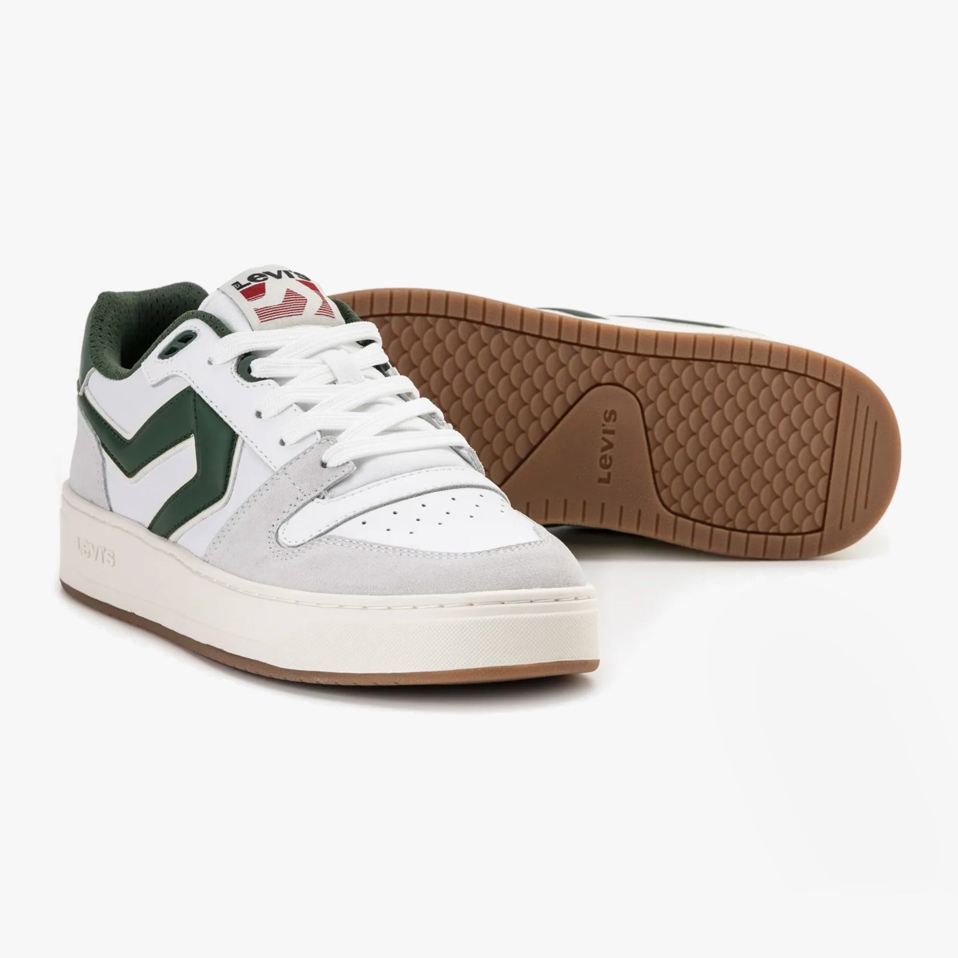 Levi's GLIDE L Mens Trainers White/Green