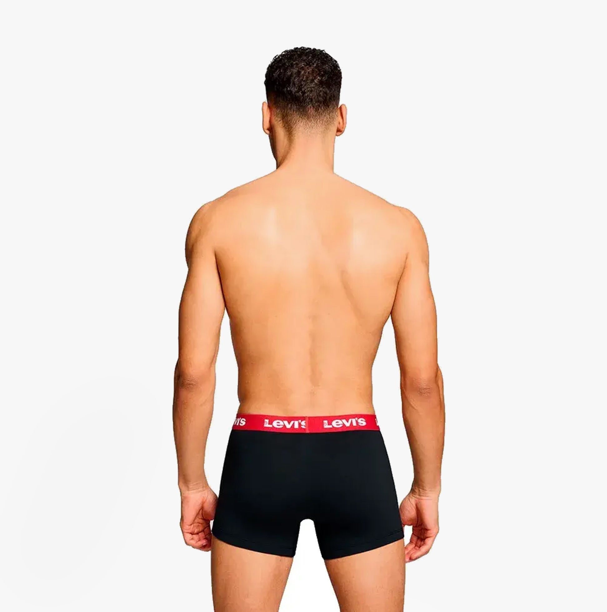 Levi's REPEAT LOGO Mens 3-Pack Trunks Black/Red