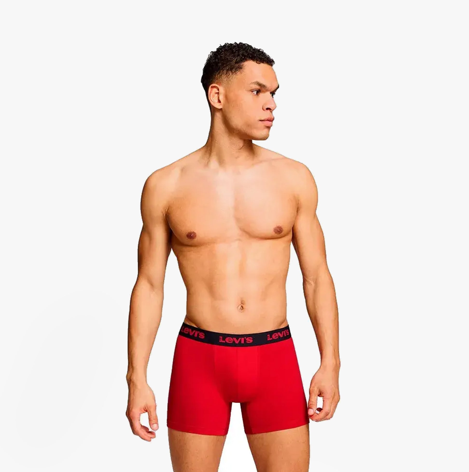 Levi's REPEAT LOGO Mens 3-Pack Trunks Red Combo