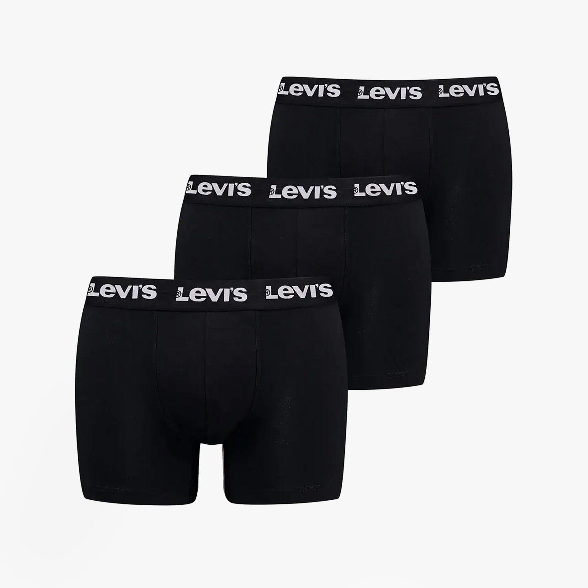 Levi's REPEAT LOGO Mens 3-Pack Trunks Black
