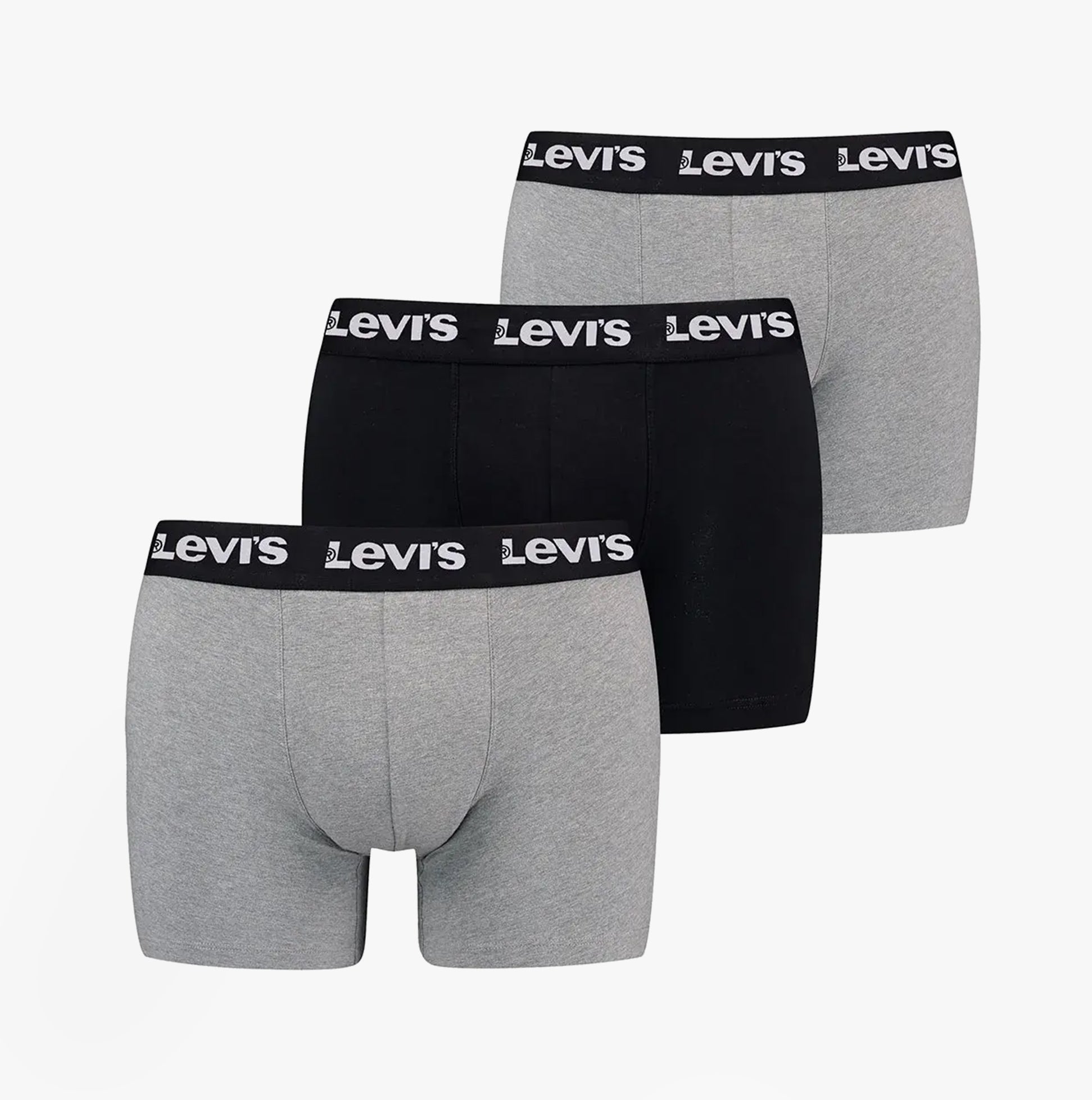 Levi's REPEAT LOGO Mens 3-Pack Trunks Grey Combo