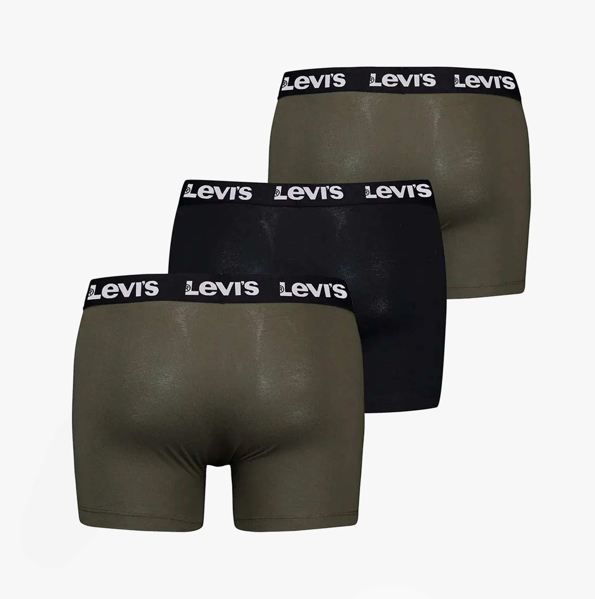 Levi's REPEAT LOGO Mens 3-Pack Trunks Khaki Combo