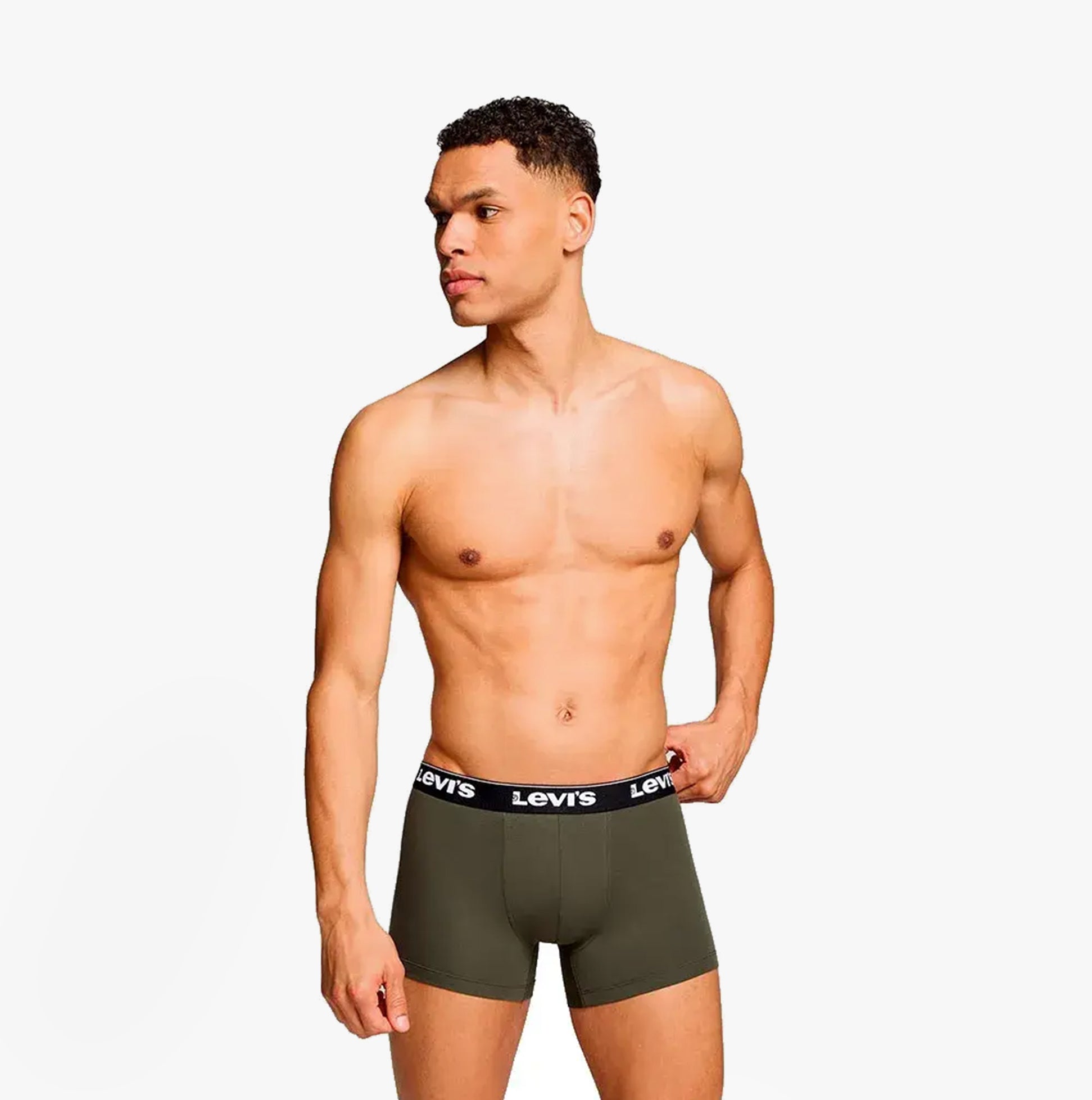 Levi's REPEAT LOGO Mens 3-Pack Trunks Khaki Combo
