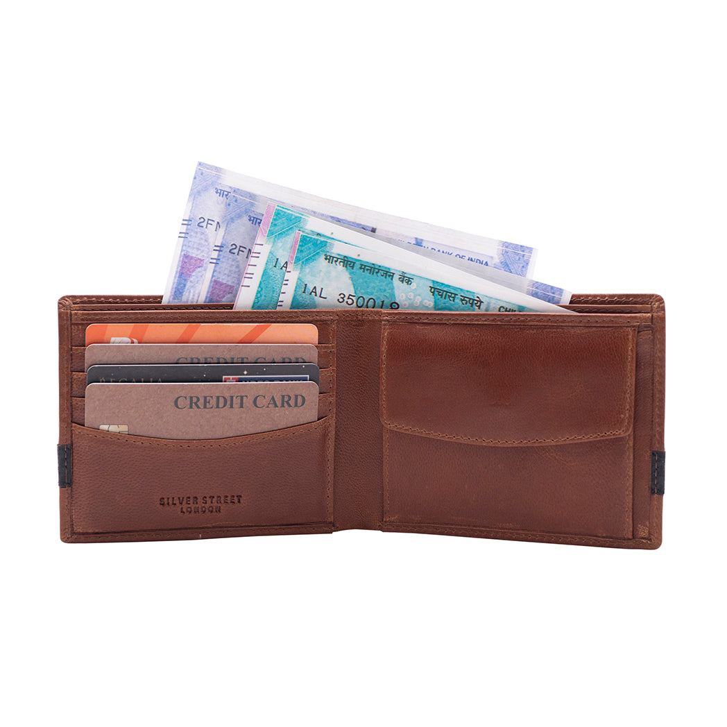 Silver Street London BRESWELL Mens Bi-Fold Wallet Brown