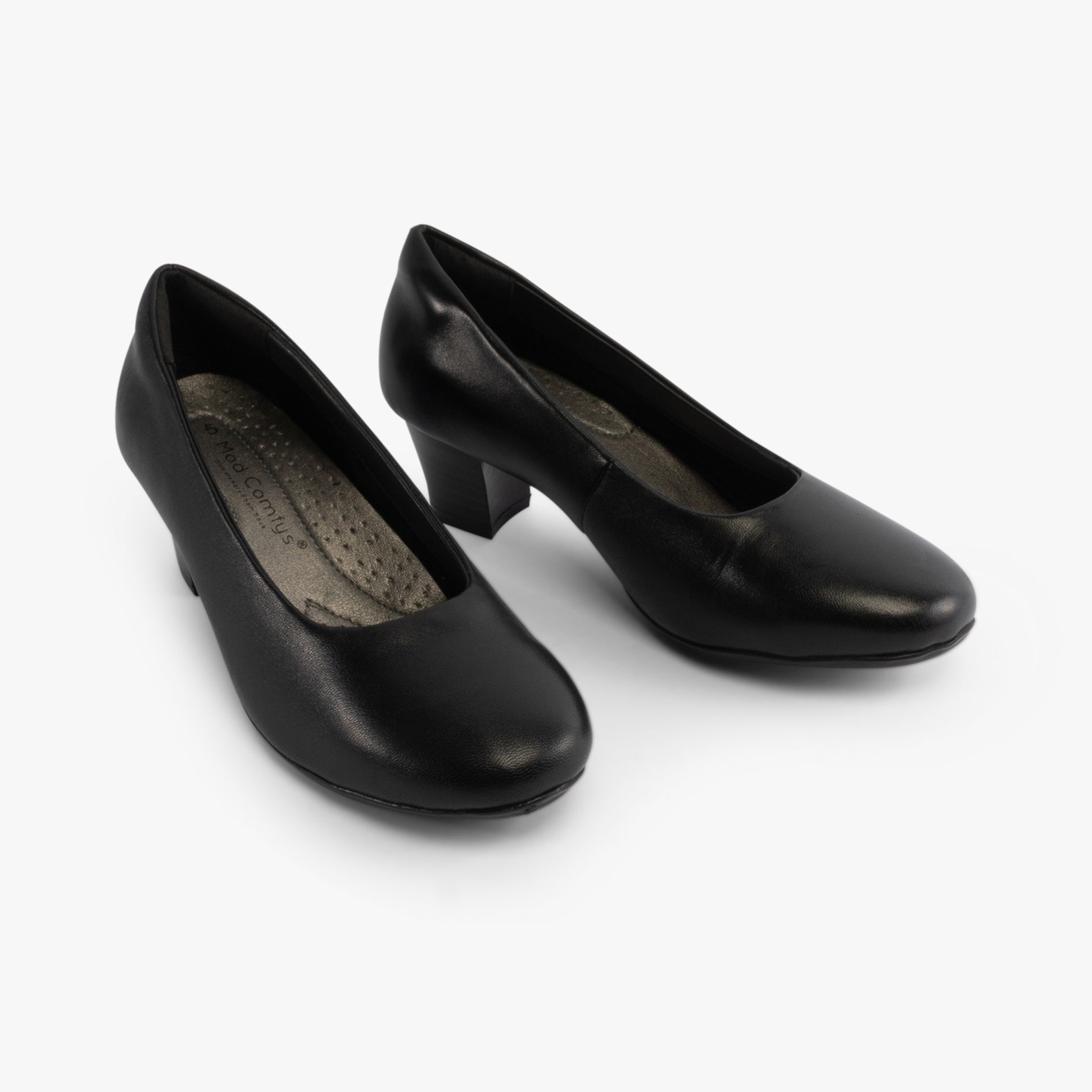 Mod Comfys KLEIA Womens Leather Court Shoe Black