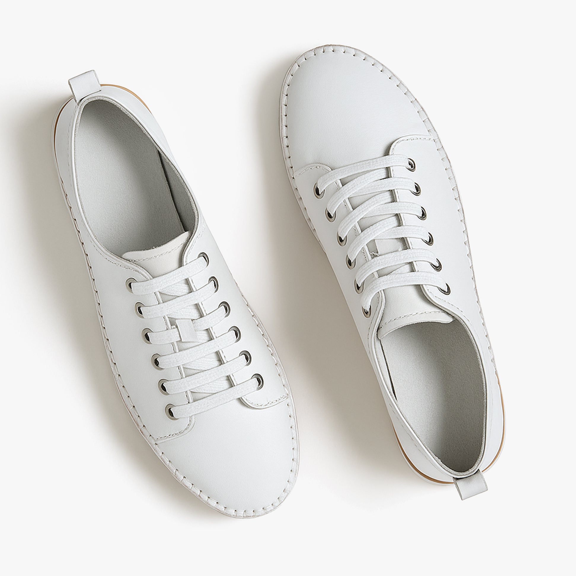 Mod Comfys L988G 5-Eye Lace Womens Leather Shoes White