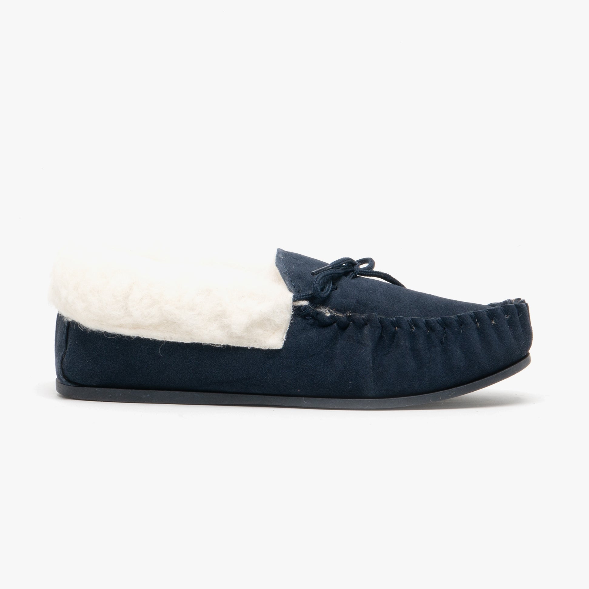 Mokkers EMILY Womens Moccasin Slippers Navy