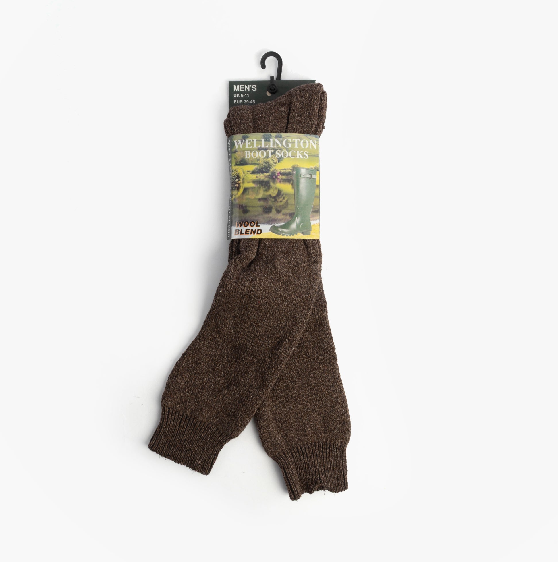 Mud Dogs Mens Welly Boot Socks Brown