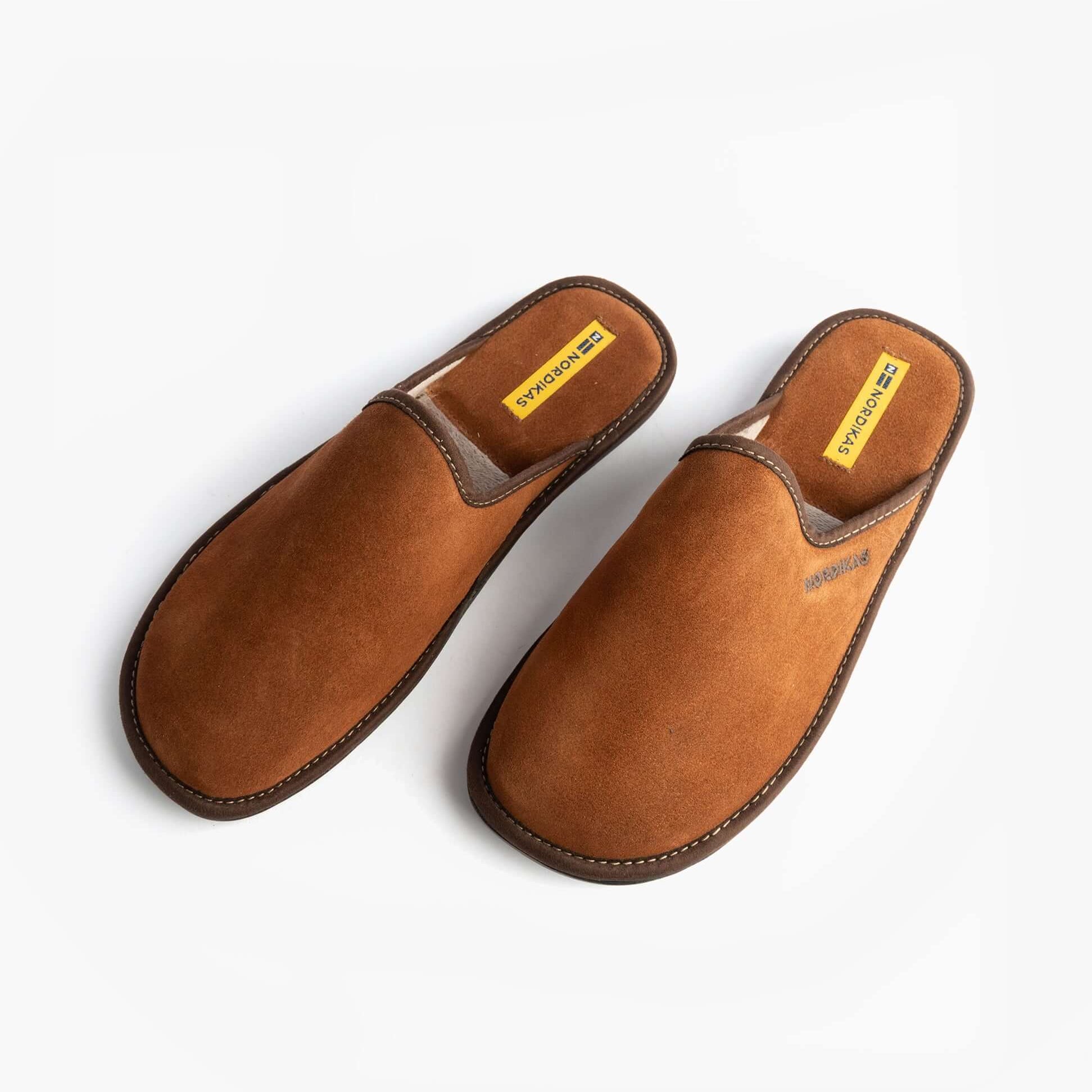 Nordikas 131 DUBLIN Mens Mule Slippers Brown
