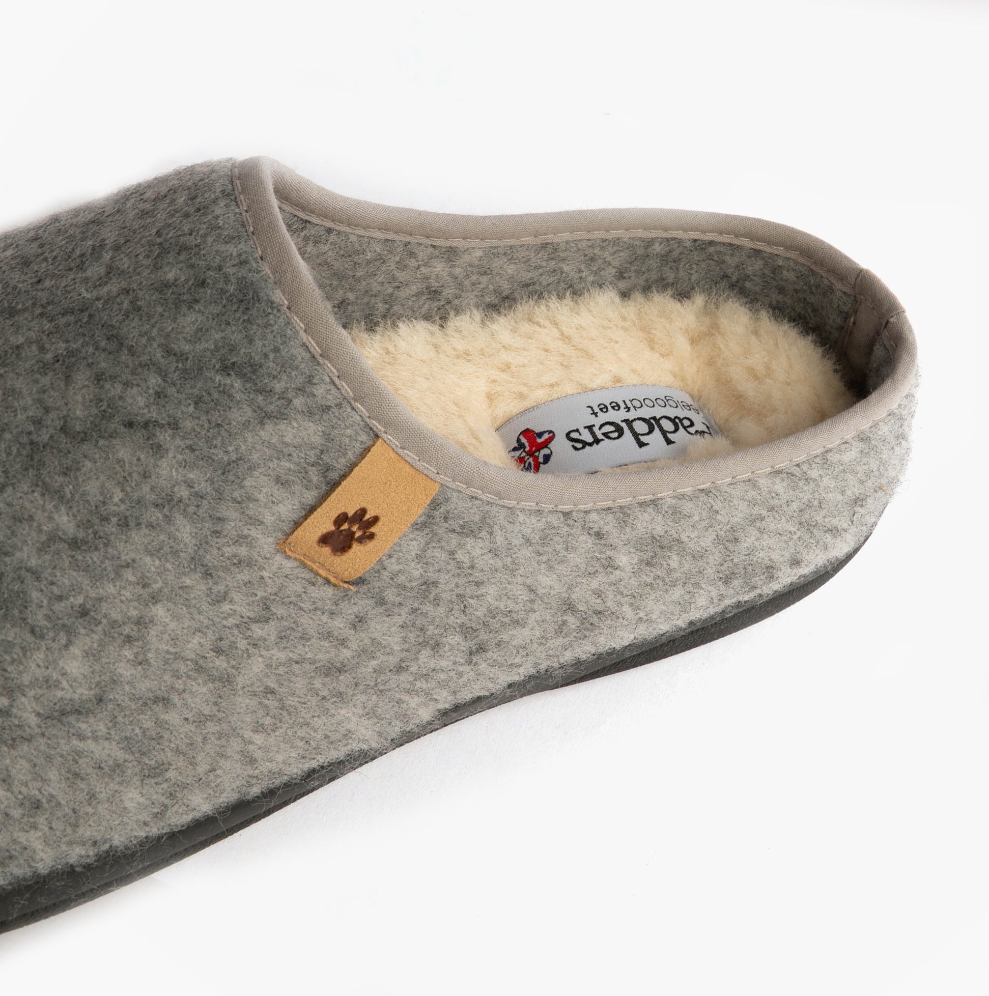 Padders FELIX Mens Mule Slippers Grey