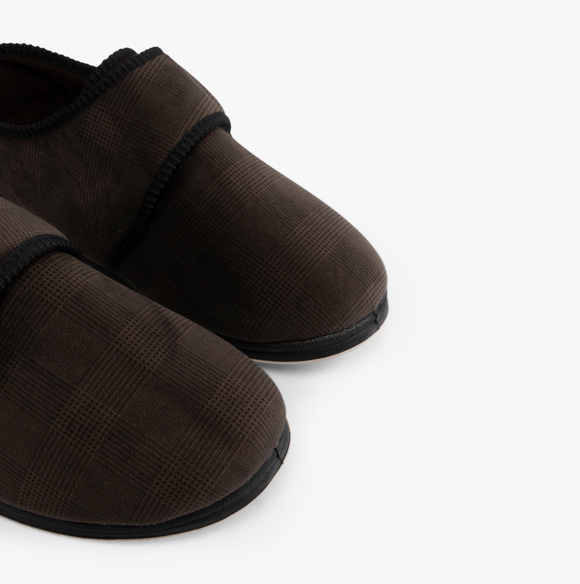 Padders CHARLES Mens (G Fit) Slippers Brown Checked