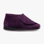 Padders CHERISH Womens (2E Fit) Touch Fasten Boot Slippers Purple