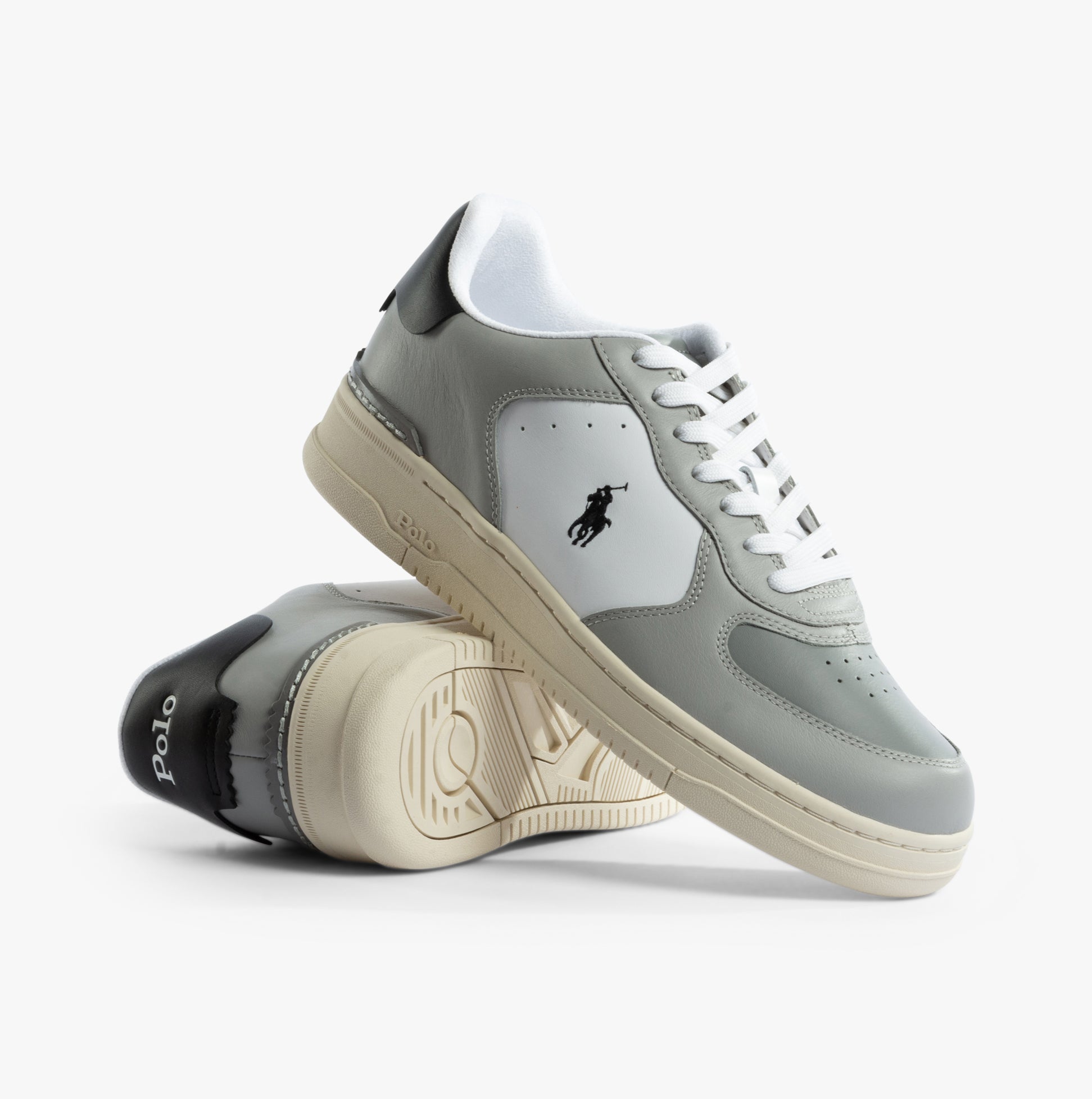 Polo Ralph Lauren MASTERS CRT Mens Trainers Tonal Channel Grey
