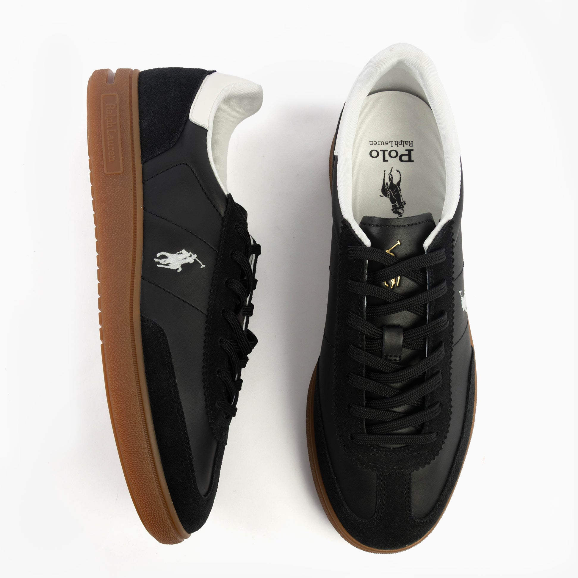 Polo Ralph Lauren BEDFORD Mens Trainers Black/White