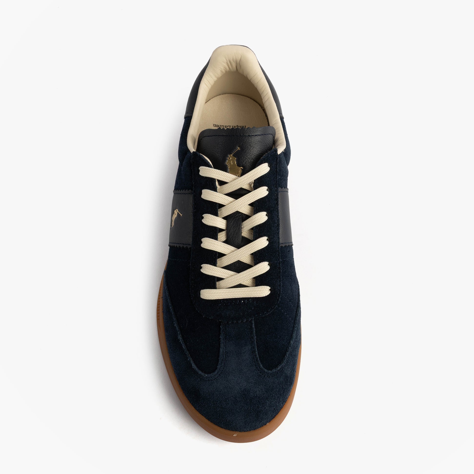 Polo Ralph Lauren Heritage Aera Mens Lace Up Suede Trainer Navy