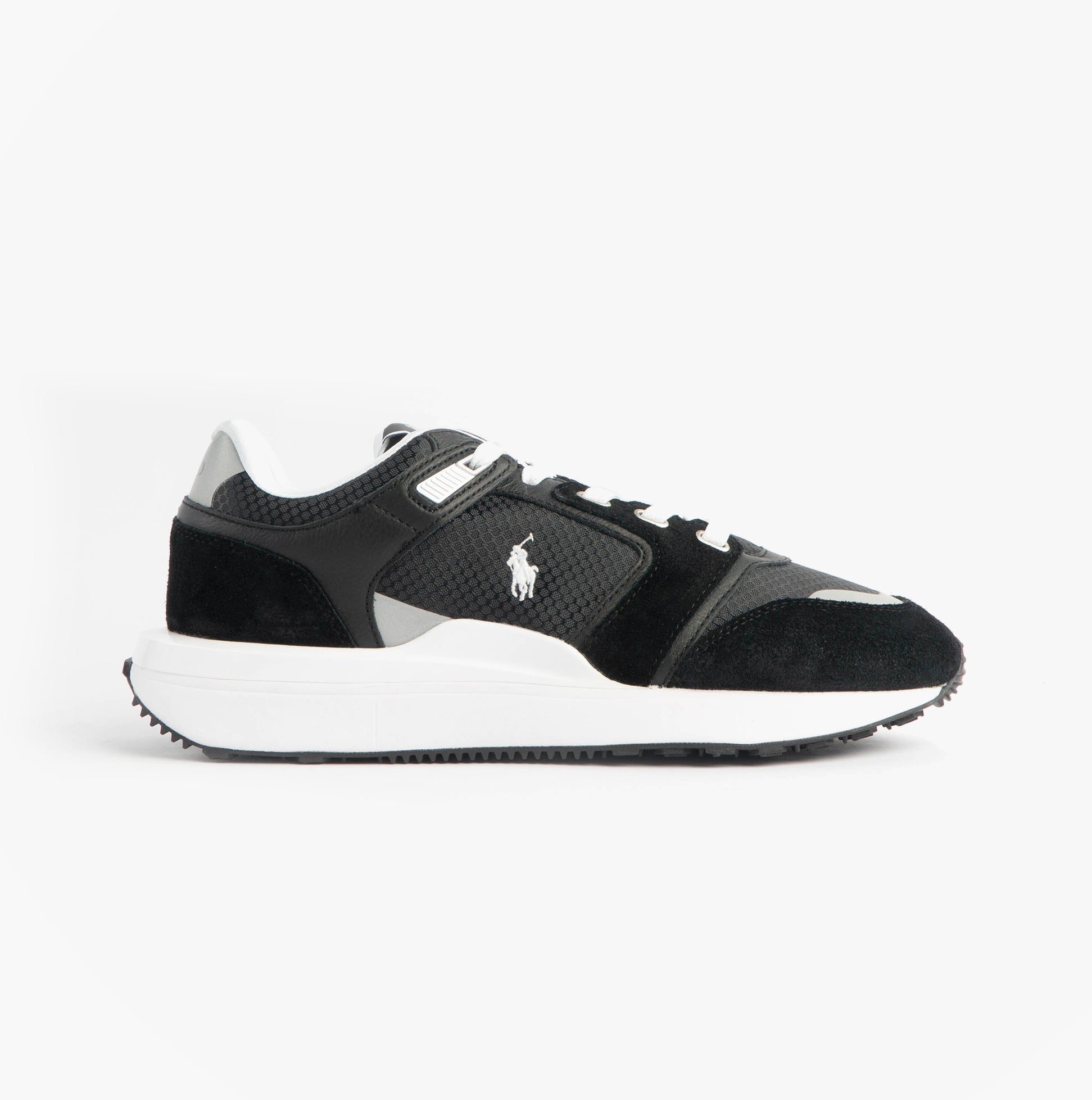 Polo Ralph Lauren Train 89 V2 Mens Suede Panelled Trainer Black/White