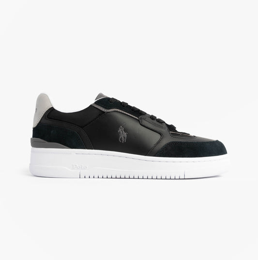 Polo Ralph Lauren Open Masters Mens Suede-Panelled Trainer Black