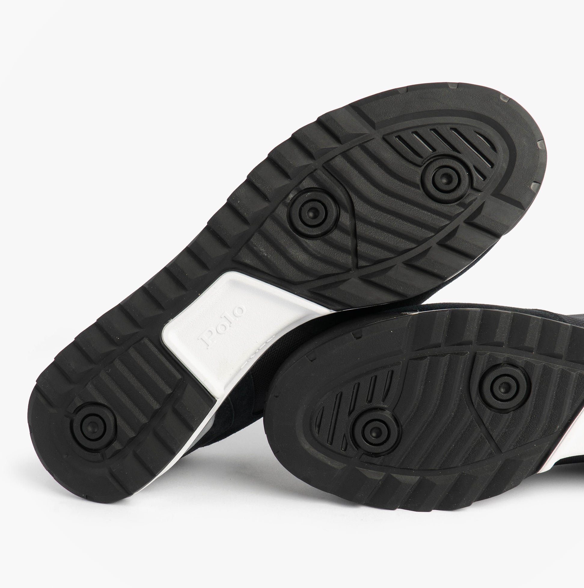 Polo Ralph Lauren Mens Varick Suede & Oxford Lace Up Trainer Black