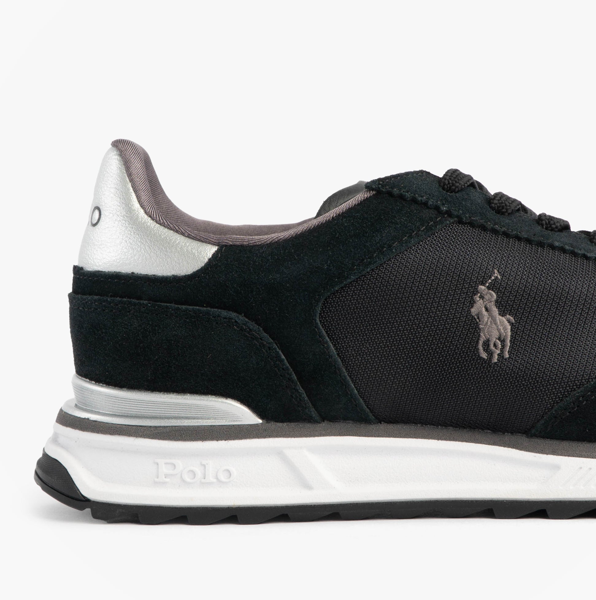 Polo Ralph Lauren Mens Varick Suede & Oxford Lace Up Trainer Black