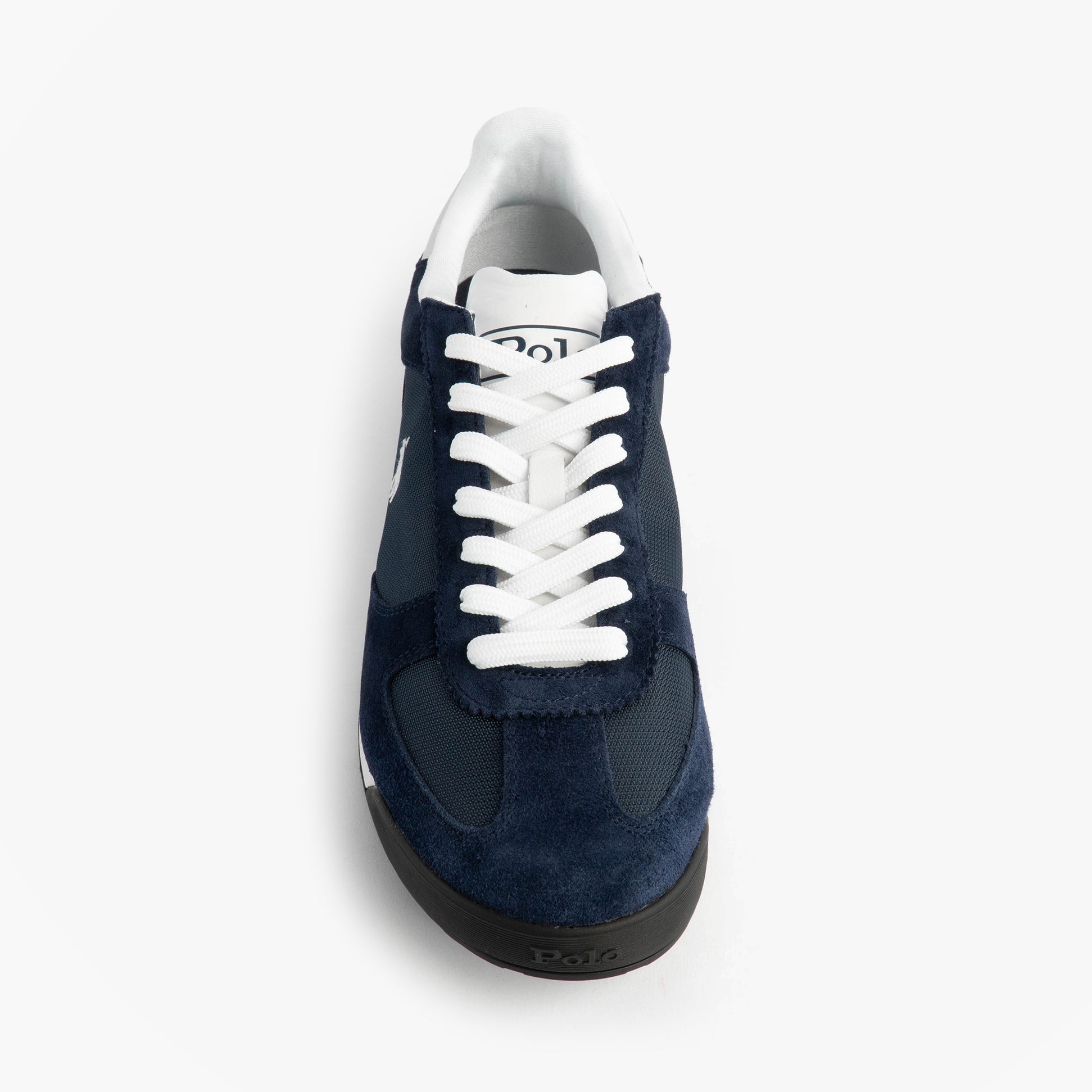 Polo Ralph Lauren Mens Varick Suede & Oxford Lace Up Trainer Navy