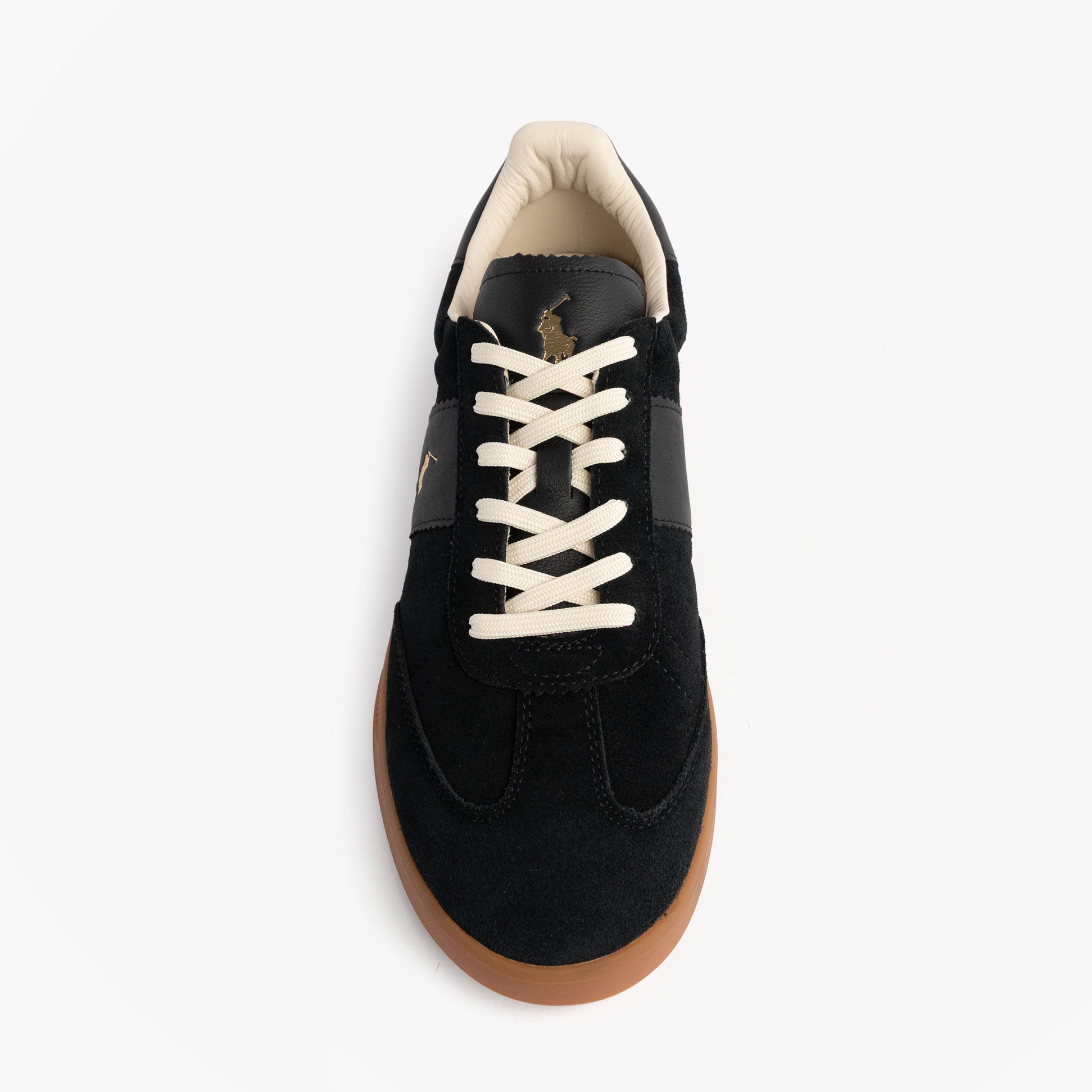 Polo Ralph Lauren Heritage Aera Mens Lace Up Suede Trainer Black
