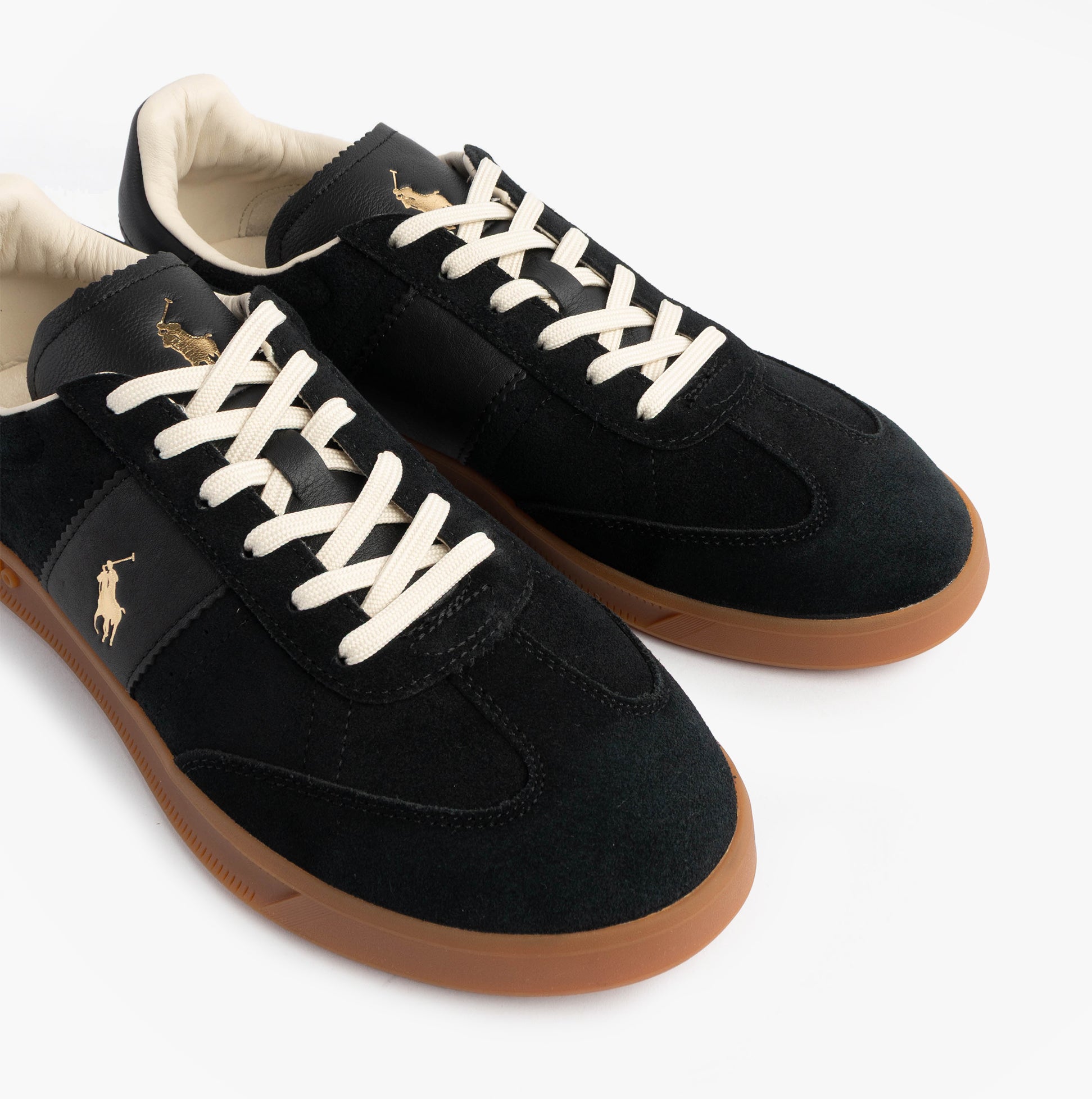 Polo Ralph Lauren Heritage Aera Mens Lace Up Suede Trainer Black