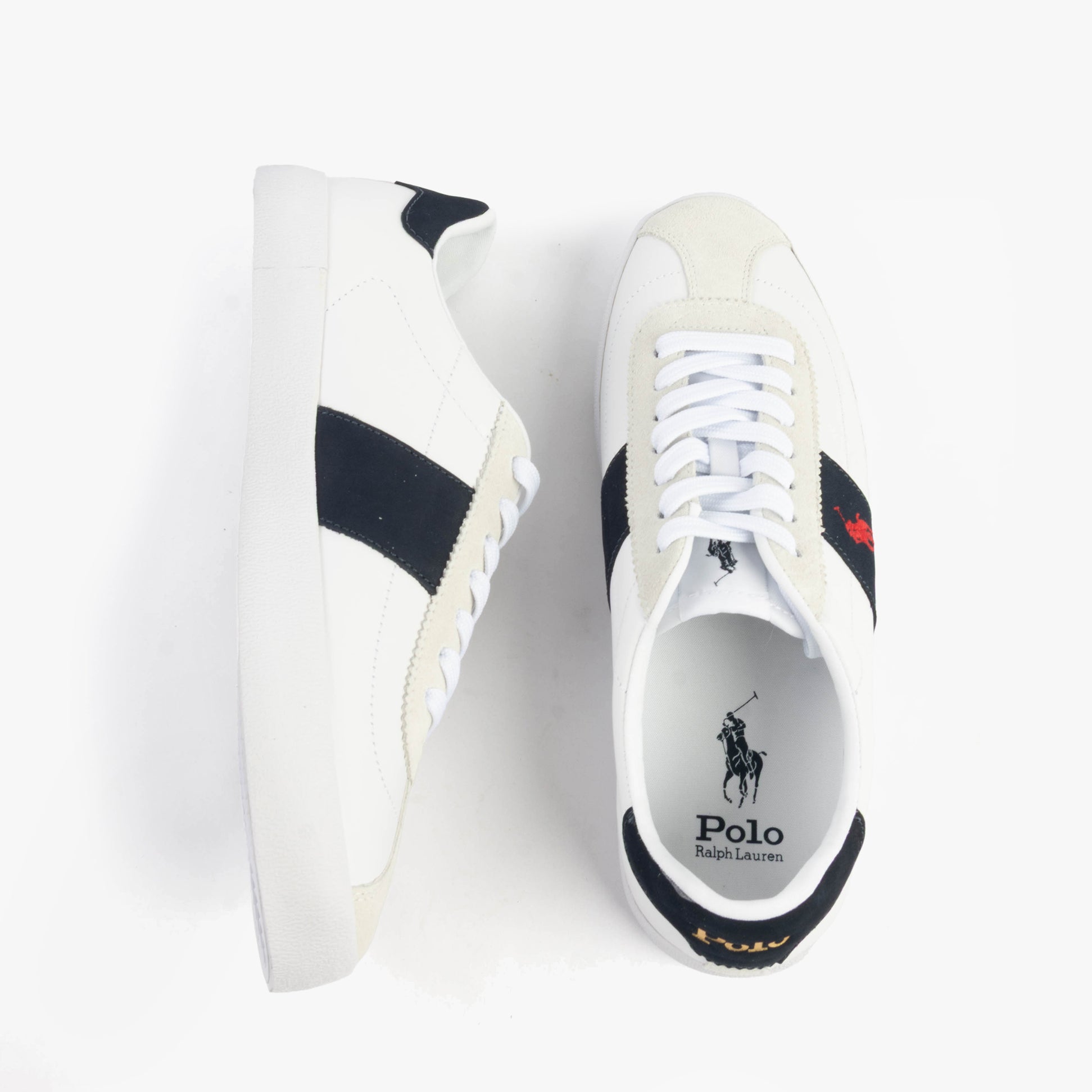 Polo Ralph Lauren COURT VLC II Mens Trainers White/Navy/Red